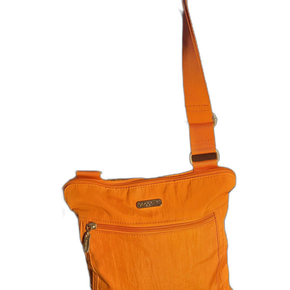 Baggallini Sunset Orange/Hot Pink Shoulder Satchel Gently Used - Picture 4 of 8